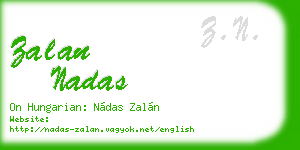 zalan nadas business card